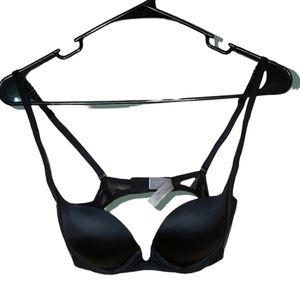 Victoria's Secret Padded Demi Bra Black 34C